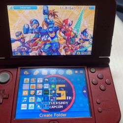 New Nintendo 3DS XL Red Mod With 128GB SD Card.