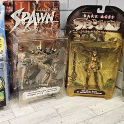 Lot Of 4 Used Mcfarlane Spane Action Figures Angela W Accessories. Selling AS IS