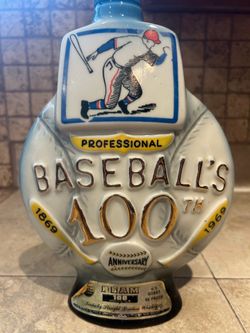 1969 100th Baseball Anniversary Jim Beam Decanter