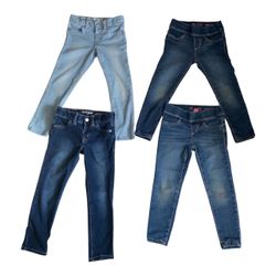Girls' Toddler 4T Stretchy Jegging Skinny Leg Denim Jean Bundle Lot