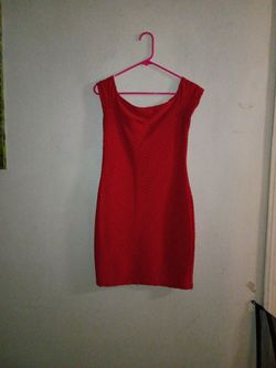 Red Dress Knee Length Medium