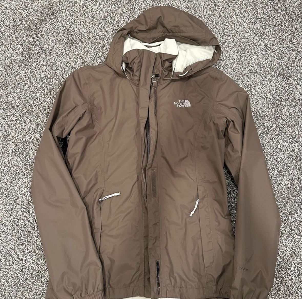 the North Face brown windbreaker coat/jacket XS 
