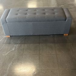gray ottoman (Storage Bench)