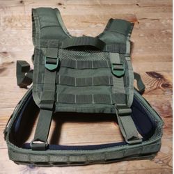 Shoulder Harness OD & Slim Battle Belt Green S Set