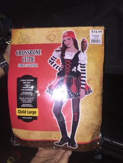 Pirate costume brand new child large