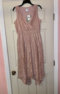Women’s Sleeveless Floral Lace Hi-Low Fit & Flare Dress Size 14
