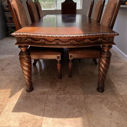 Mediterranean Dining Table & 8 Chairs 