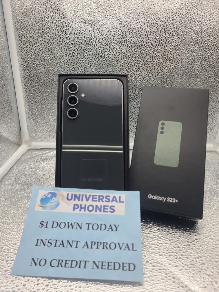 SAMSUNG GALAXY S23 PLUS 128GB UNLOCKED. FREE SMARTWACH/ HEADPHONES. PAY $1 TODAY REST IN PAYMENTS. NO CREDIT NEEDED FINANCING