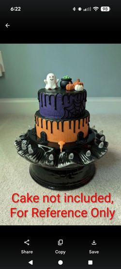 Halloween Cake Stand Black