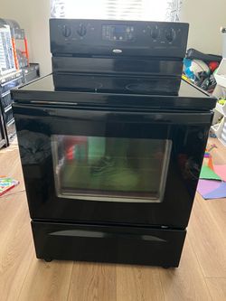 Whirlpool Black Electric Range Stove