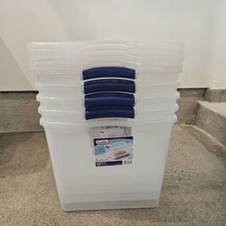 Sterilite 66 Qt Bins, Total Of 4+1