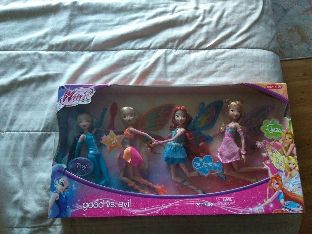 Winx Club Good vs Evil 4 Pack Icy Bloom Stella Flora 11.5" Enchantix Dolls  for Sale in Brandon, FL - OfferUp