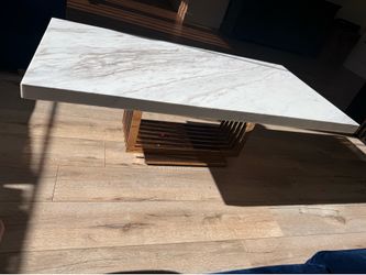 Modern Marble & Rose Gold 3-Piece Table Set – Console, Coffee & Side Table | LA Furniture