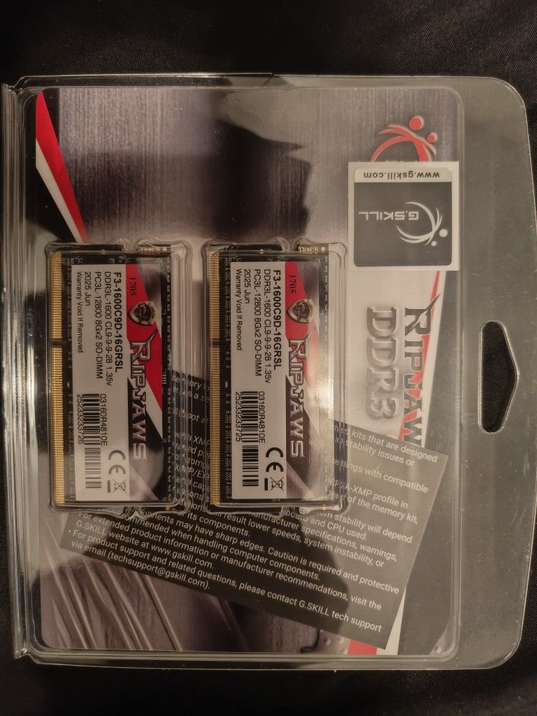 2x8GB DDR3 RAM