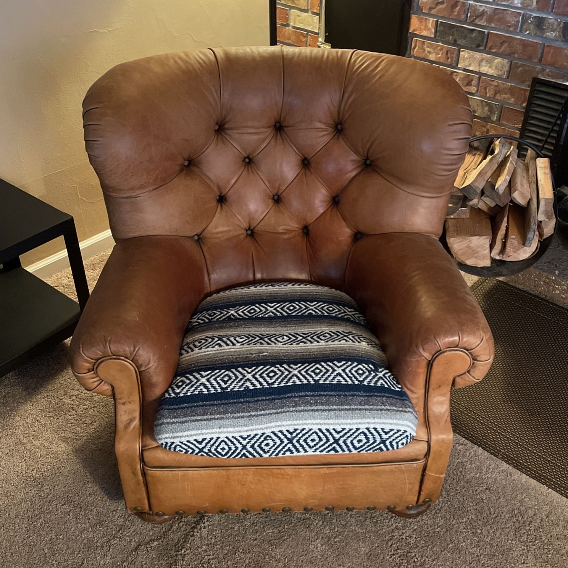 Ralph Lauren Leather Wingback writers Chair
