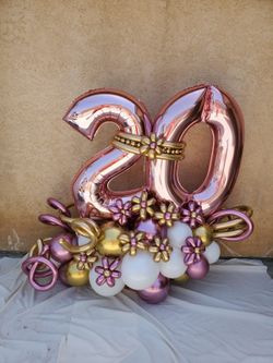 Birthday balloon arrangement
