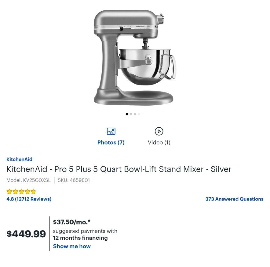 KitchenAid Professional 5 Plus Series KV25G0X