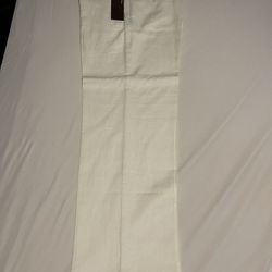 Perry Ellis Mens Pants Linen-Cotton Blend Pleated Ivory Size 34x32. New.