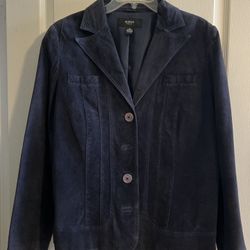 Alfani Womens Jacket Navy Blue 