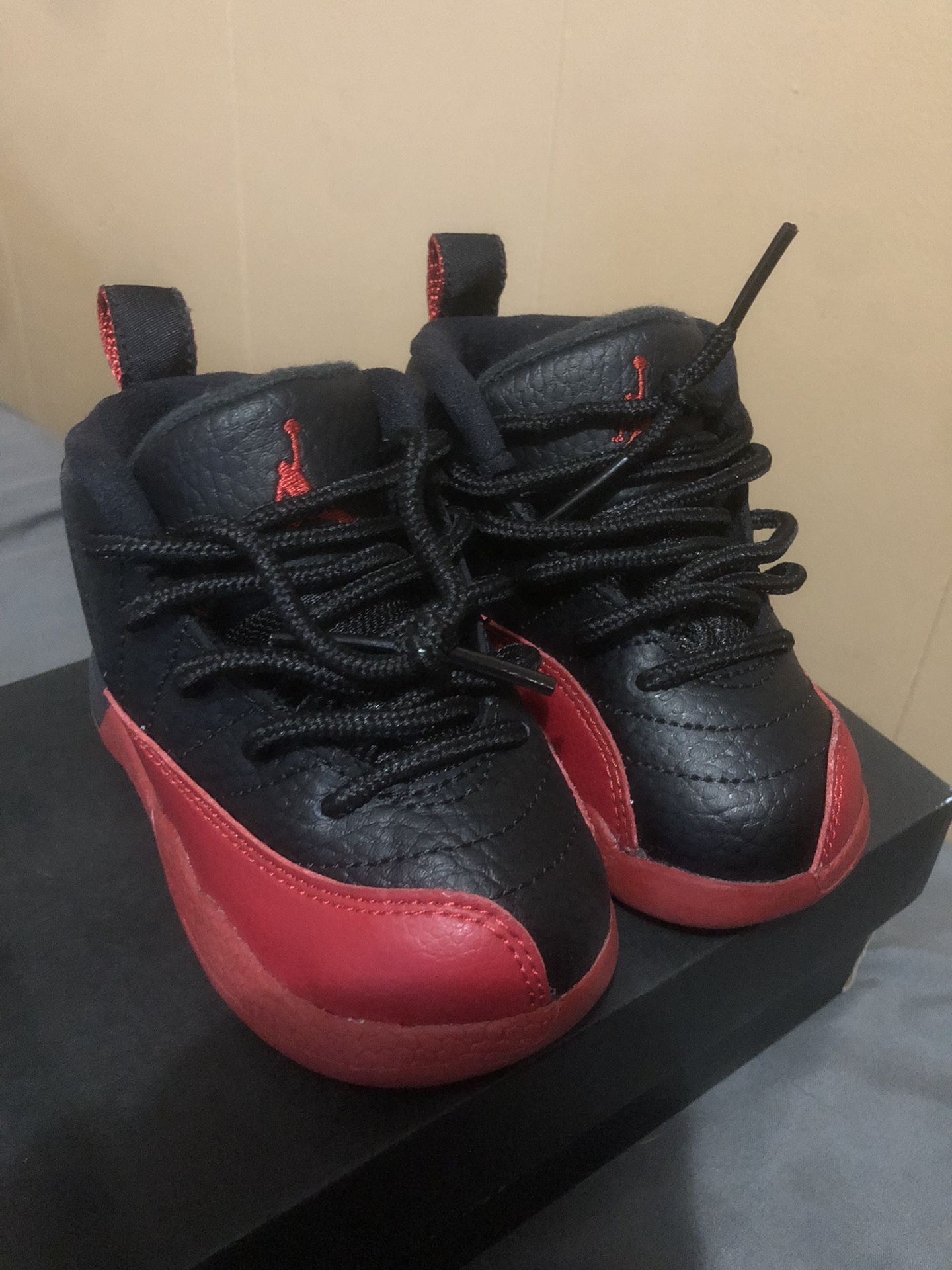 retro Flu Game Jordan 12s Baby Shoes 5c