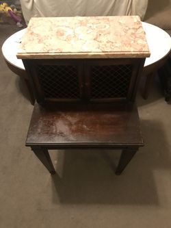 Antique end table