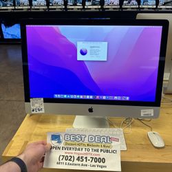 Apple 27” iMac - 3.1 Six Core i5 - 8GB of RAM - 512GB SSD - 2019