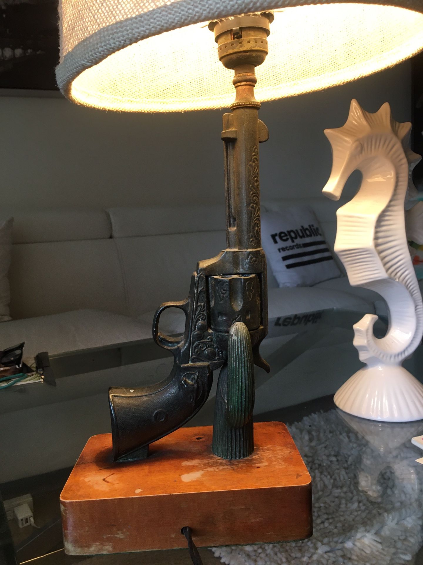 Original Custom made Pistol Lamp shade