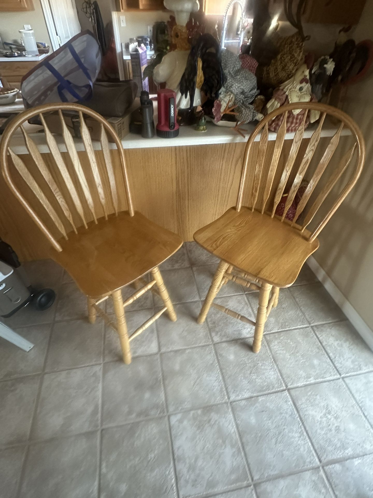 Bar Stools—Oak