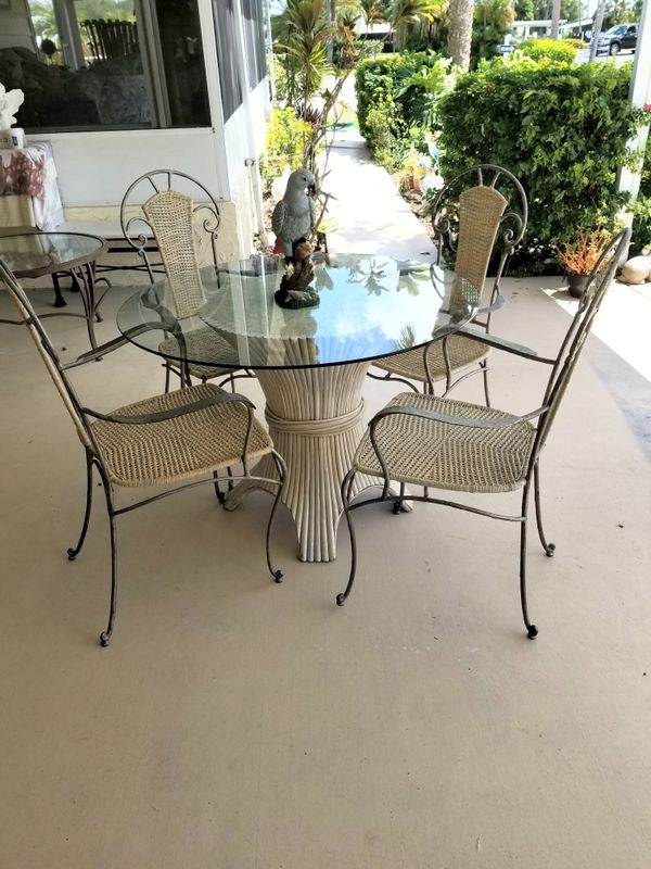 Dinette Patio Set Metal Wicker Gl Naples For In Fl Dinette Patio Set Metal Wicker Gl Naples For In Fl Offerup
