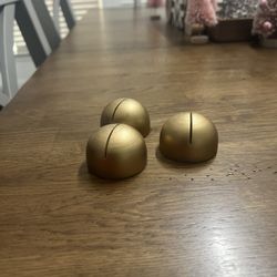 Gold Round Table Number Holder 