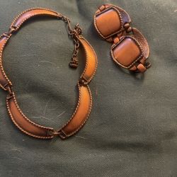 Copper Necklace And Bracelet Combo