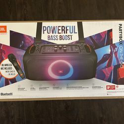JBL PartyBox On-The-Go Portable Bluetooth Speaker with Microphone NEW SEALED