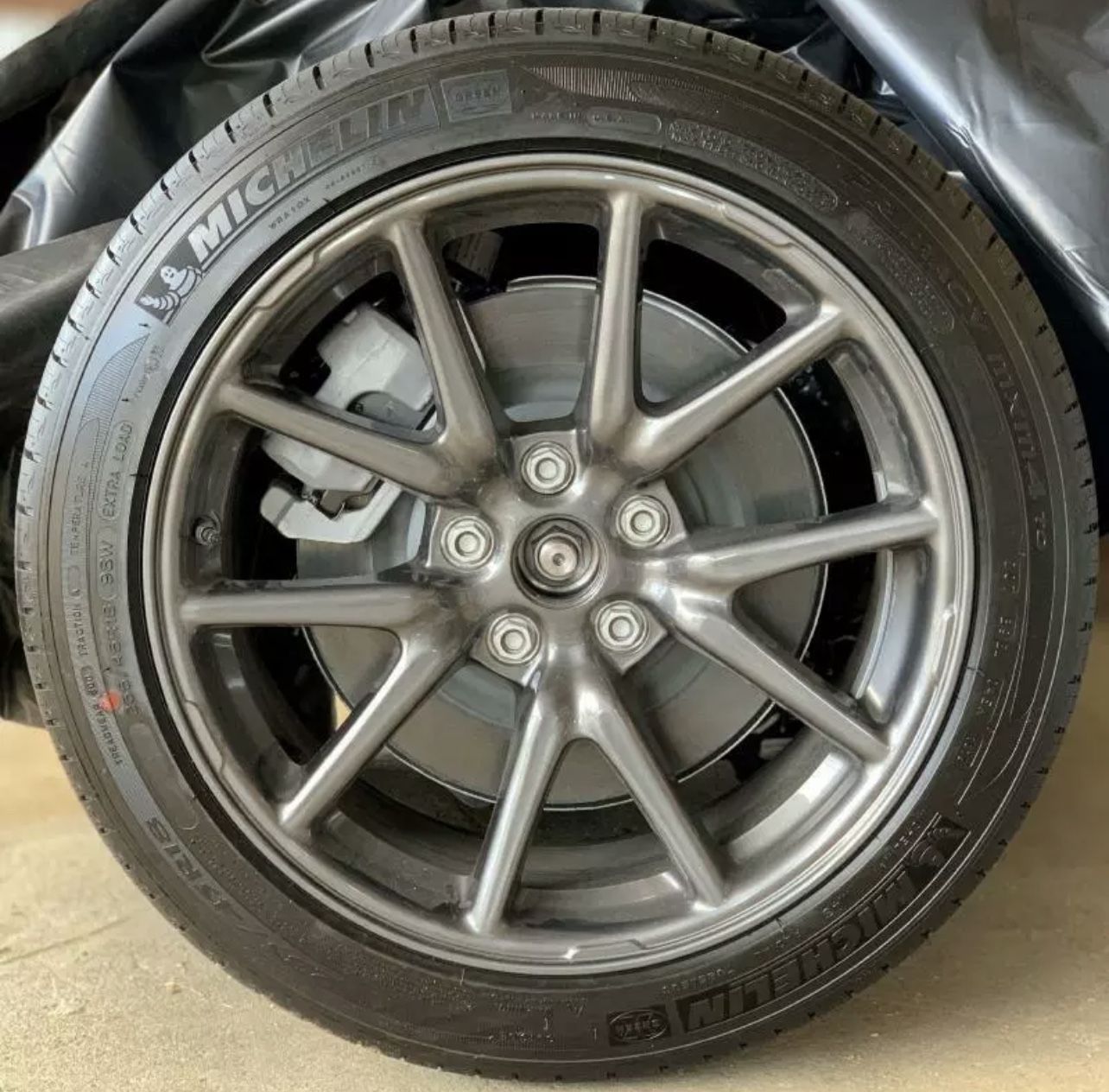 18” TESLA MODEL 3 Factory OEM WHEELS AERO RIMS SET w Michelin Tires for ...