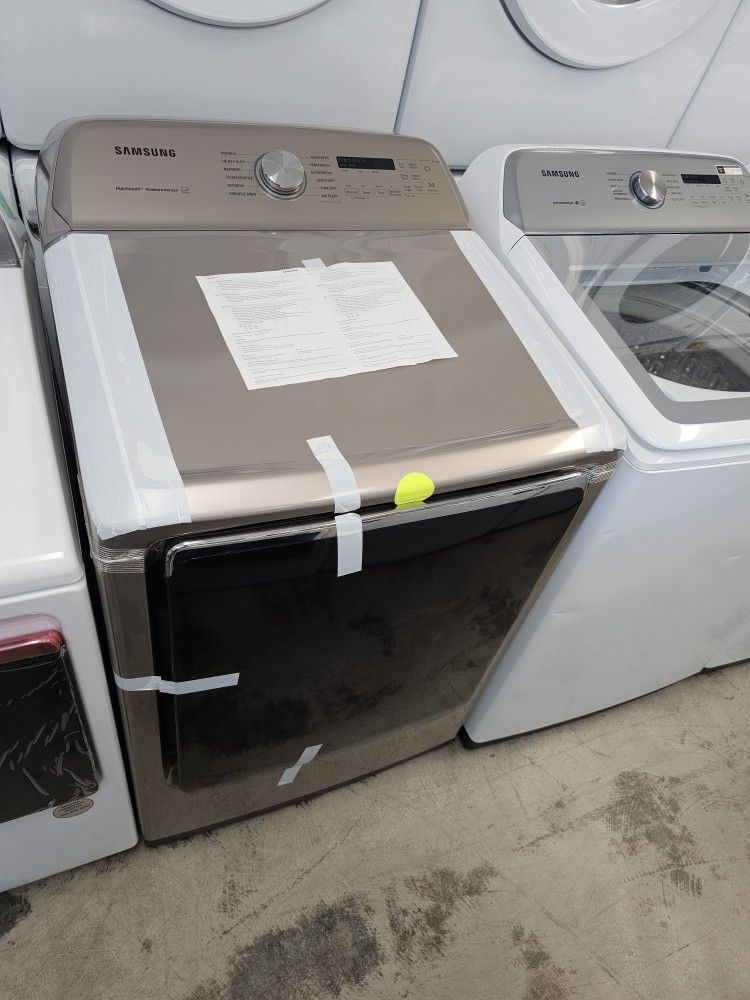 NEW !! SAMSUNG CHAMPAGNE STEAM MULTISTEAM GAS DRYER WITH DRYING SHOE RACK INCLUDED 