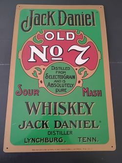 JackDaniels Old no 7 Sour Mash Whiskey Sign 17x11