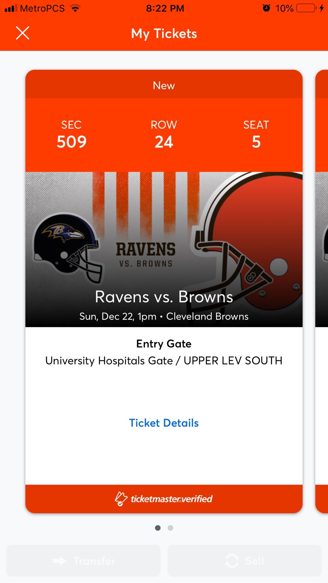 Cleveland browns tickets