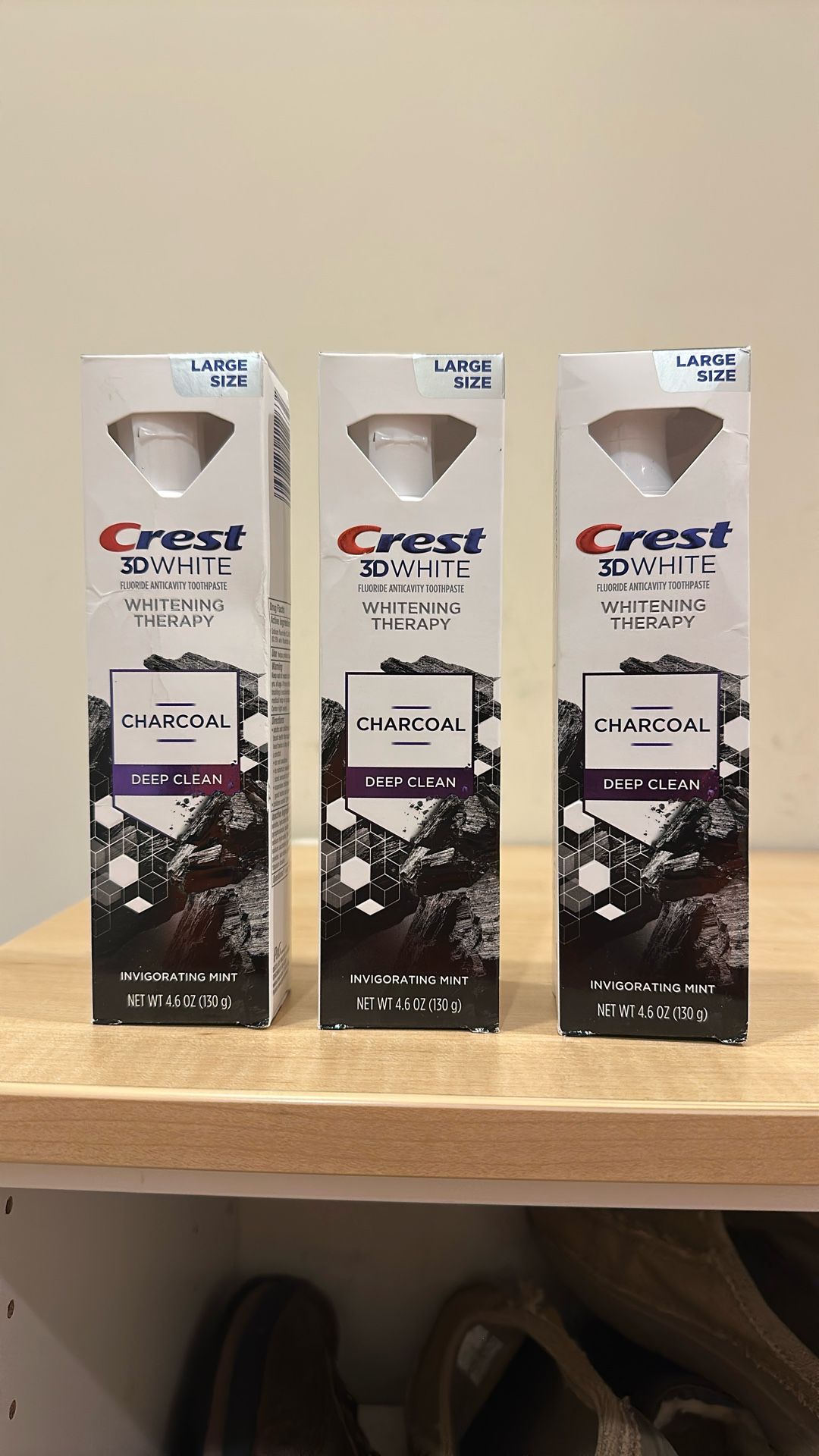 Crest 3D White toothpaste 4.6 oz: $4 each