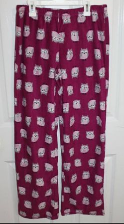 Jenni by Jennifer Moore Intimates Fleece Blinking Owls Lounge/Pajama Pants 100% Polyester Women's Small NWT