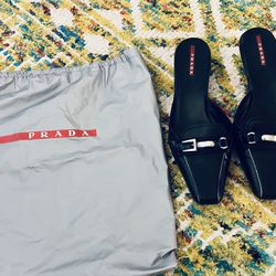 PRADA Leather Slides