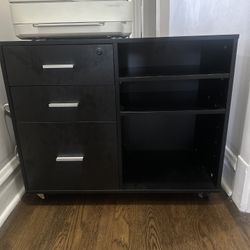 HP Printer + Rolling Storage Cabinet Bundle (3-Drawer + Shelves on Wheels)