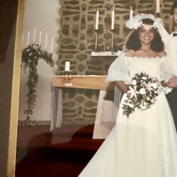 Vintage Wedding Dress - White- Size 8/10