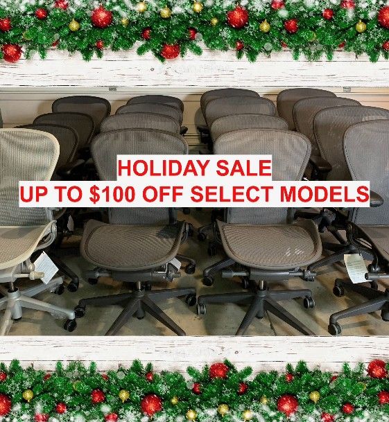 HOLIDAY SALE Herman Miller Remastered Aeron, Classic Aeron, Embody, Steelcase Amia, Leap V2, Office