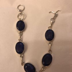 Natural sapphire gemstone bracelet 71/2