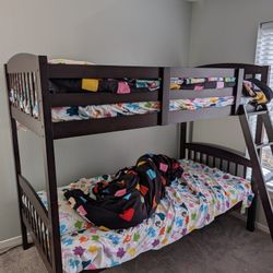 Kids Wood Bunk Bed