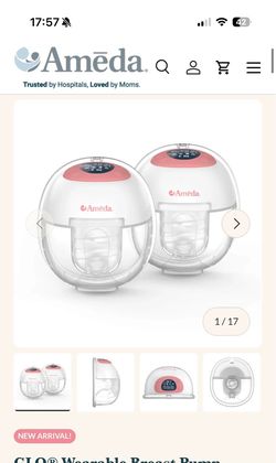 Brand New Ameda GLO Wearable Breast Pump with carrying case