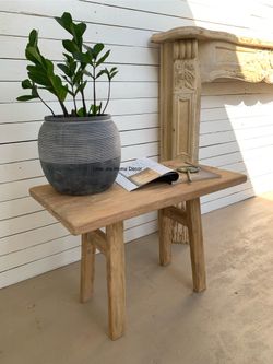 Earthy Organic Elements Home Decor Small Side Table/Kid’s Desk 