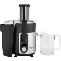 Amazon Basics Wide-Mouth, 2 speed centrifugal juicer, 1000 ML - Black/Silver