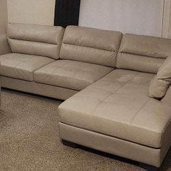 L- Shaped Leather Sofa