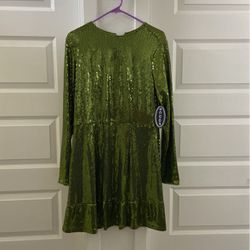 Green Sequined Dress Size 12-14