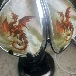 Nite Lamp Scorpion On The Glass Shade 